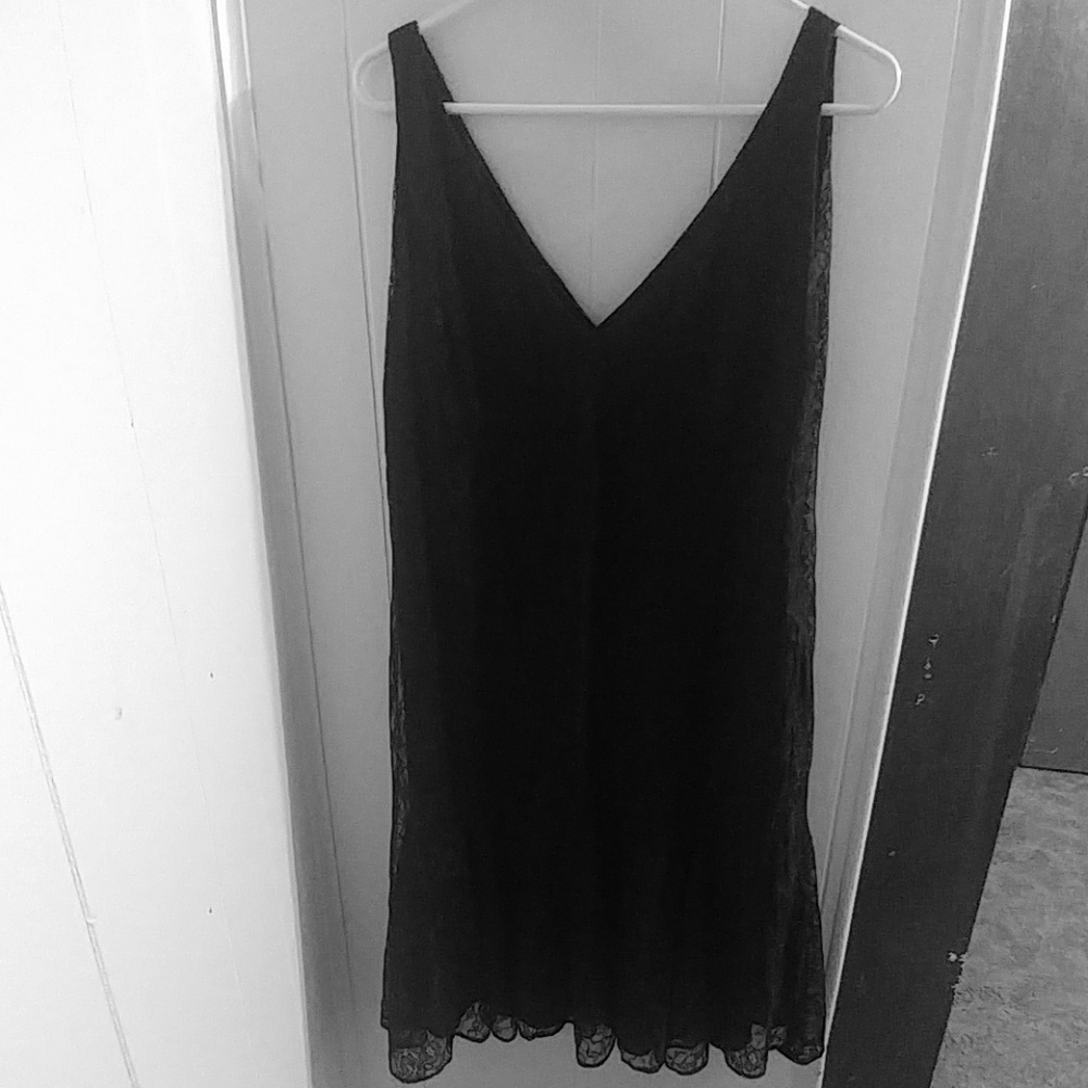 Ralph Lauren Sleeveless Lace Black Dress